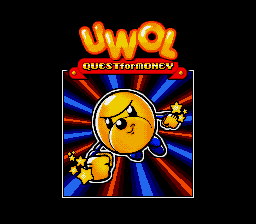 Uwol - Quest For Money (Homebrew) — Title screen